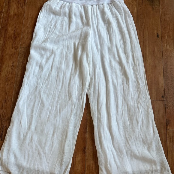 Wide leg flowy white pants - Picture 3 of 14